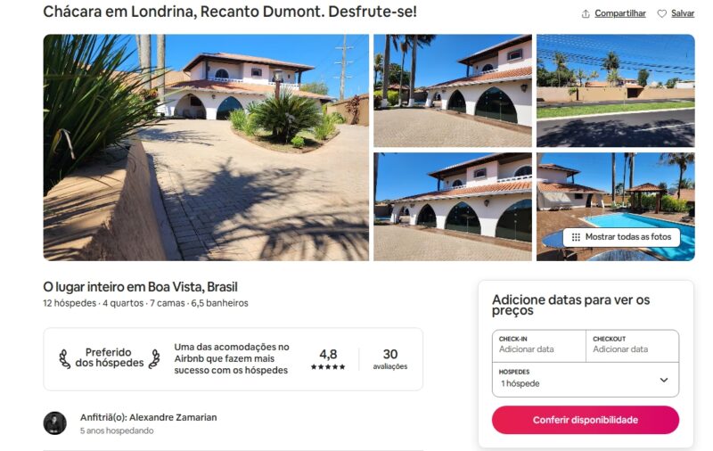 hospedagem airbnb londrina